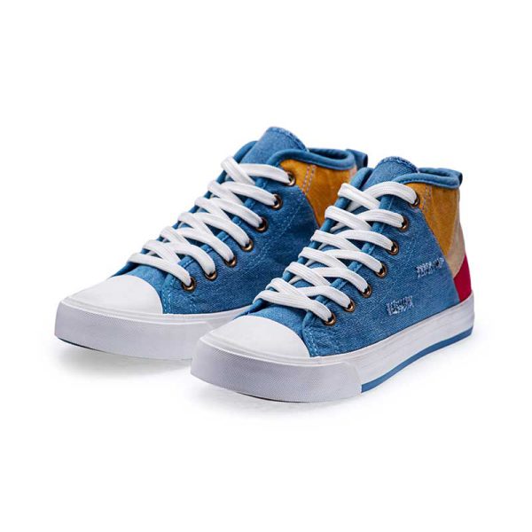 chaussures heutes sneakers bleue